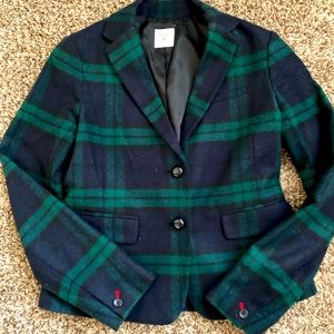 Blackwatch Tartan Plaid Wool Blazer
